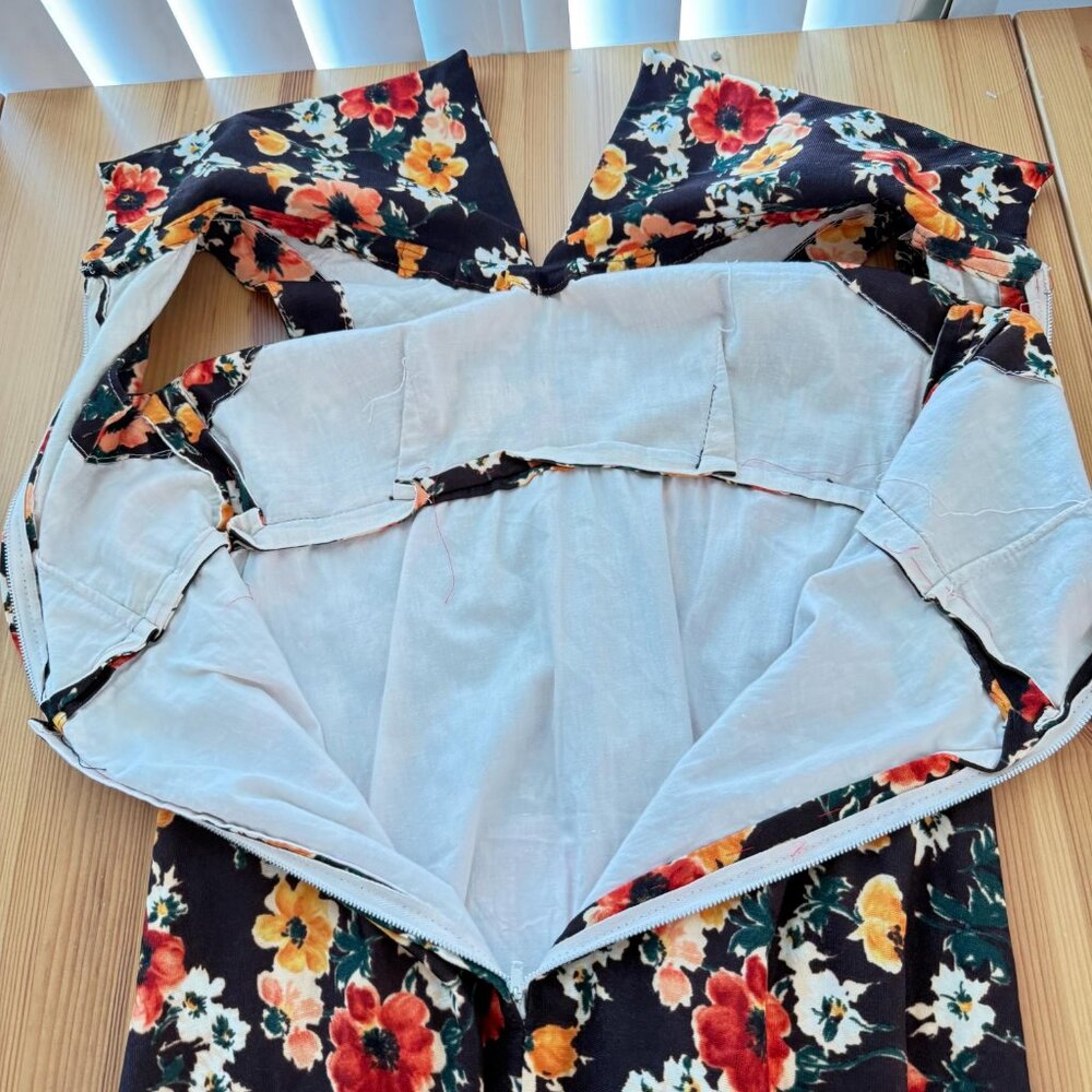 Vintage 1960s Floral Maxi Dress Sleeveless Feminine Handmade S - Picture 6 of 10